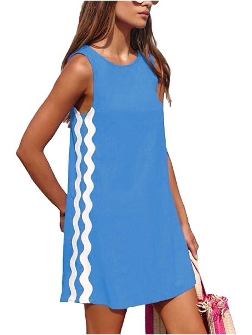 NWT Mister Zimi Margot Mini Ric Rac Dress in Caribbean Blue Sz US 4